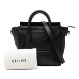 Nano Leather Luggage Tote Black - Lab Luxury Resale