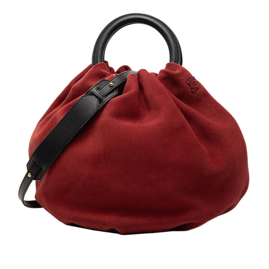 Suede Bounce Bag Red - Lab Luxury Resale