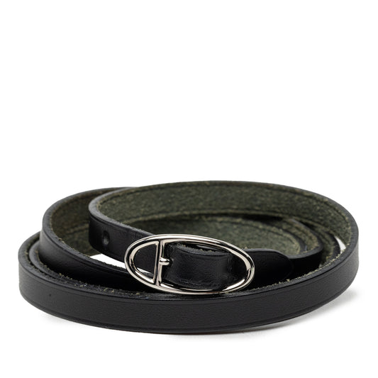 Box Calf Triple Tour Wrap Bracelet Black - Lab Luxury Resale