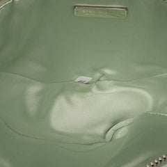 Satin Crystal Embellished Triangle Pouch Green - Lab Luxury Resale