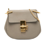 Mini Grained Lambskin Drew Crossbody Brown - Lab Luxury Resale