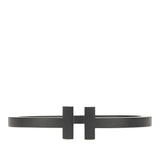 Coated Stainless Steel T Square Bangle Black - Lab Luxury Resale