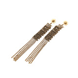 Gold Plated Strass JAdior Drop Push Back Earrings Gold - Lab Luxury Resale
