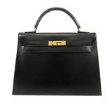 Box Calf Kelly Sellier 32 Black - Lab Luxury Resale