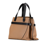 Small Leather Gate Top Handle Satchel Brown - Lab Luxury Resale