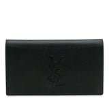 Large Calfskin Monogram Belle De Jour Clutch Black - Lab Luxury Resale