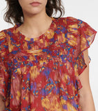 Isabel Marant Etoile Layona abstract-print blouse Sz 4