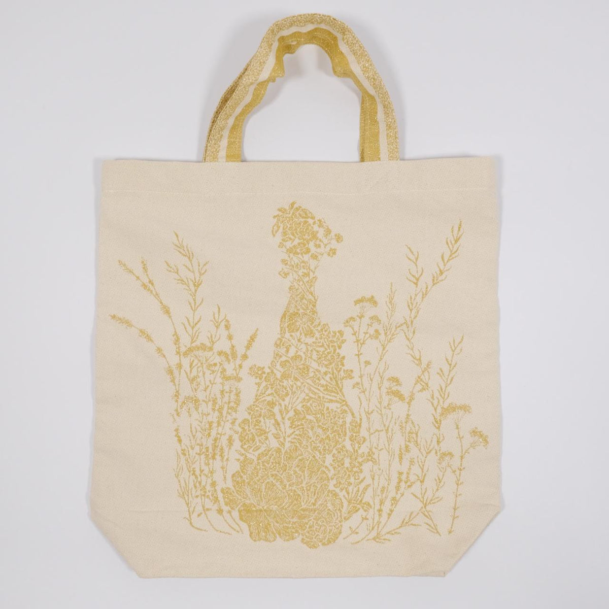 Christian Dior J'Adore tote bag in L'Or Beaux Arts design, featuring elegant gold accents and structured shape.