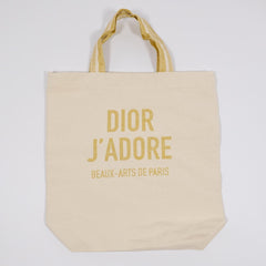 Christian Dior J'Adore tote bag in L'Or Beaux Arts design, featuring elegant craftsmanship and Dior branding.