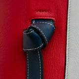 Small Shiny Smooth Calfskin Twisted Cabas Tote Red - Lab Luxury Resale