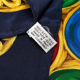 Gripoix Buttons Silk Scarf Blue - Lab Luxury Resale