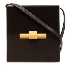 Brown Bottega Veneta calfskin Daisy crossbody bag with sleek design and subtle stitching, perfect for everyday use.