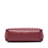 Nappa Intrecciato Double Zip Shoulder Bag Red - Lab Luxury Resale