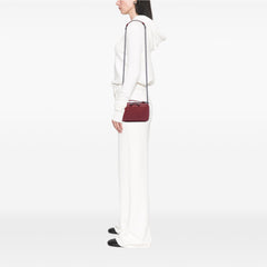 Bottega Veneta Nappa Intrecciato double zip shoulder bag with woven leather design and adjustable strap.