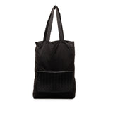 Intrecciato and Nylon Foldable Tote Black - Lab Luxury Resale