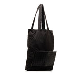 Intrecciato and Nylon Foldable Tote Black - Lab Luxury Resale