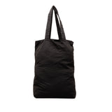 Intrecciato and Nylon Foldable Tote Black - Lab Luxury Resale