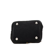 Baby Embroidered Wool Emmanuelle Bucket Bag Black - Lab Luxury Resale