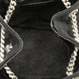 Baby Embroidered Wool Emmanuelle Bucket Bag Black - Lab Luxury Resale