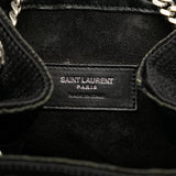 Baby Embroidered Wool Emmanuelle Bucket Bag Black - Lab Luxury Resale