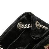 Baby Embroidered Wool Emmanuelle Bucket Bag Black - Lab Luxury Resale