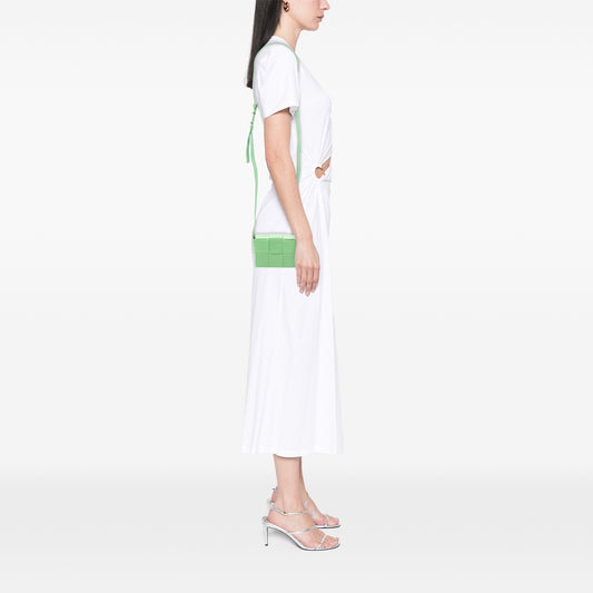 Candy Nappa Intrecciato Cassette Crossbody Green - Lab Luxury Resale