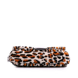 Leopard Print Calf Hair Baguette Satchel Brown - Lab Luxury Resale