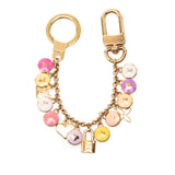 Gold Plated and Enamel Pastilles Key Chain and Bag Charm Gold - Lab Luxury Resale