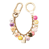 Gold Plated and Enamel Pastilles Key Chain and Bag Charm Gold - Lab Luxury Resale