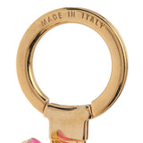 Gold Plated and Enamel Pastilles Key Chain and Bag Charm Gold - Lab Luxury Resale