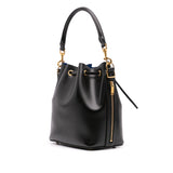 Medium Leather Emmanuelle Bucket Bag Black - Lab Luxury Resale