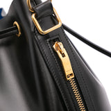 Medium Leather Emmanuelle Bucket Bag Black - Lab Luxury Resale