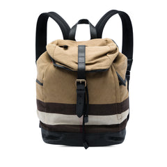 Mega Check Canvas Drifton Backpack Black - Lab Luxury Resale