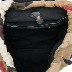 Mega Check Canvas Drifton Backpack Black - Lab Luxury Resale