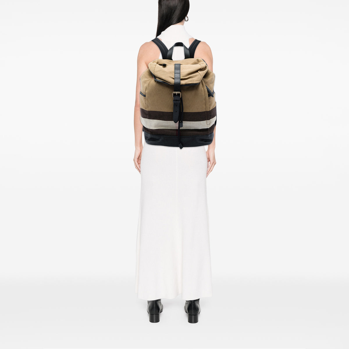 Mega Check Canvas Drifton Backpack Black - Lab Luxury Resale