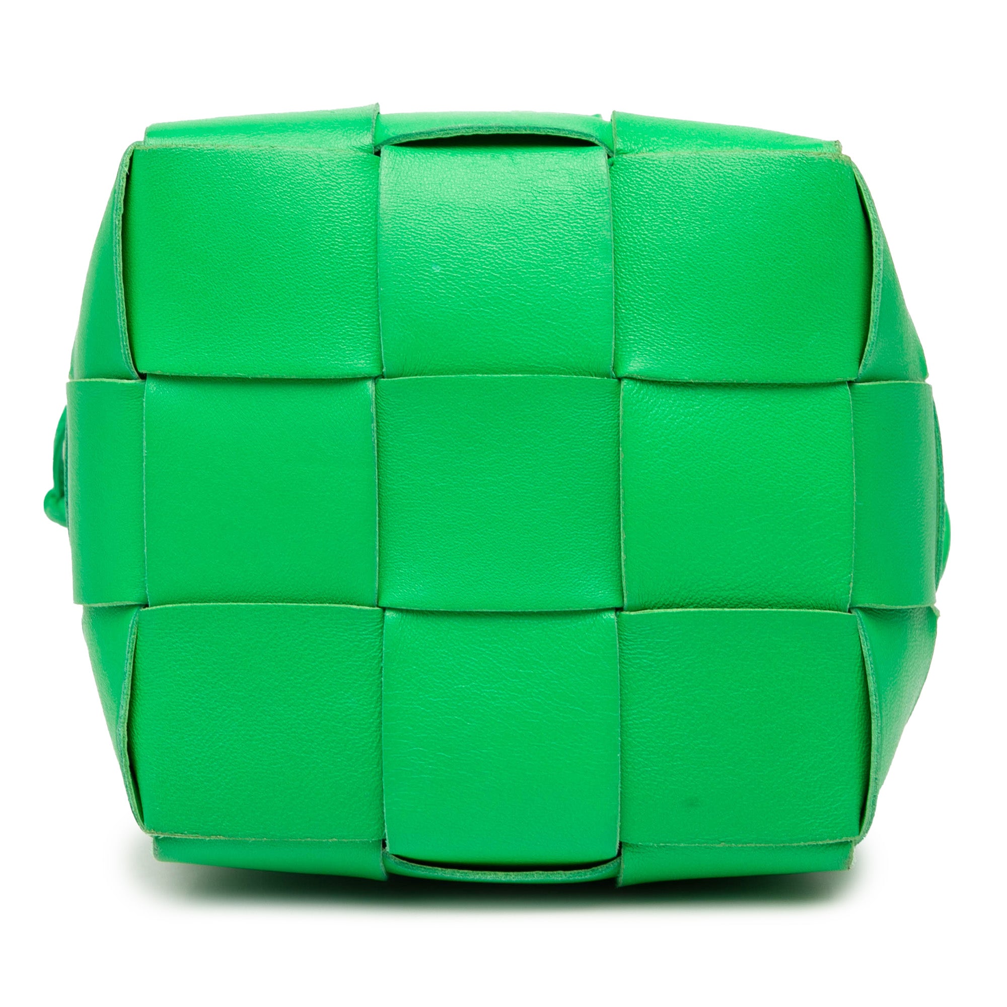 Small Nappa Maxi Intrecciato Cassette Bucket Bag Green - Lab Luxury Resale