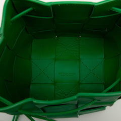 Small Nappa Maxi Intrecciato Cassette Bucket Bag Green - Lab Luxury Resale