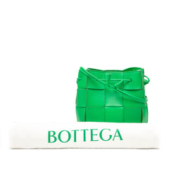 Small Nappa Maxi Intrecciato Cassette Bucket Bag Green - Lab Luxury Resale