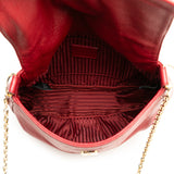 Leather Fendista Pochette Crossbody Red - Lab Luxury Resale