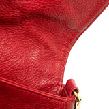 Leather Fendista Pochette Crossbody Red - Lab Luxury Resale