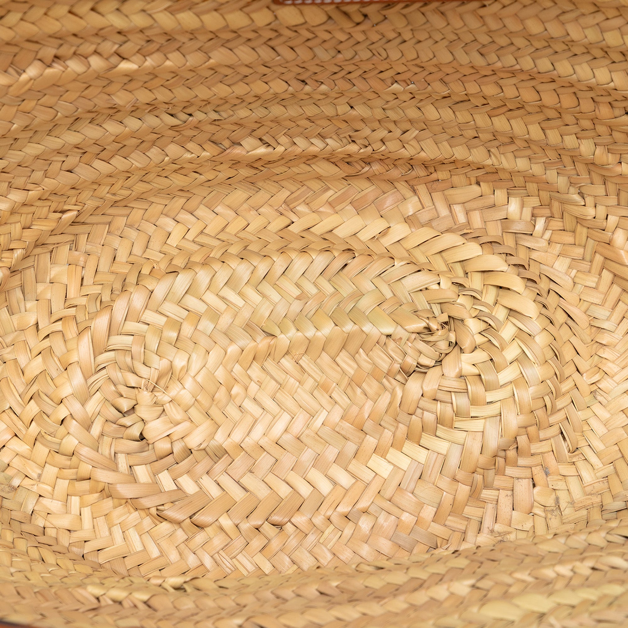 Medium Raffia Gridded Classic Panier Tote Beige - Lab Luxury Resale