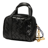 Nappa Intrecciato Pouch Key Holder and Bag Charm Black - Lab Luxury Resale