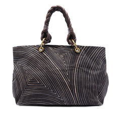 Printed Canvas Cabat Tote Brown - Lab Luxury Resale