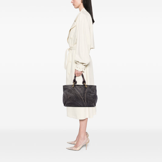 Printed Canvas Cabat Tote Brown - Lab Luxury Resale