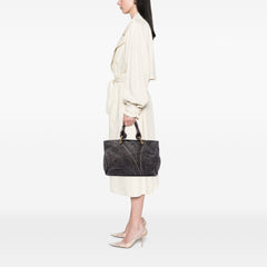 Printed Canvas Cabat Tote Brown - Lab Luxury Resale