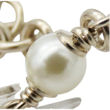 Gold Plated CC Faux Pearl Rhinestones Bracelet Gold - Lab Luxury Resale