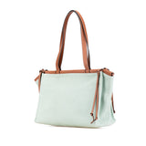 Small Canvas Cushion Tote Blue - Lab Luxury Resale