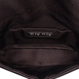 Mini Crystal Embellished Satin Chain Crossbody Black - Lab Luxury Resale