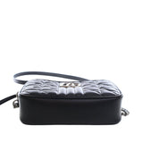 Small GG Marmont Matelasse Leather Aria Crossbody Black - Lab Luxury Resale