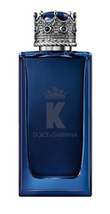 Dolce&Gabbana K Eau de Parfum Intense 100ml bottle with sleek black packaging, new and unopened, on a white background.